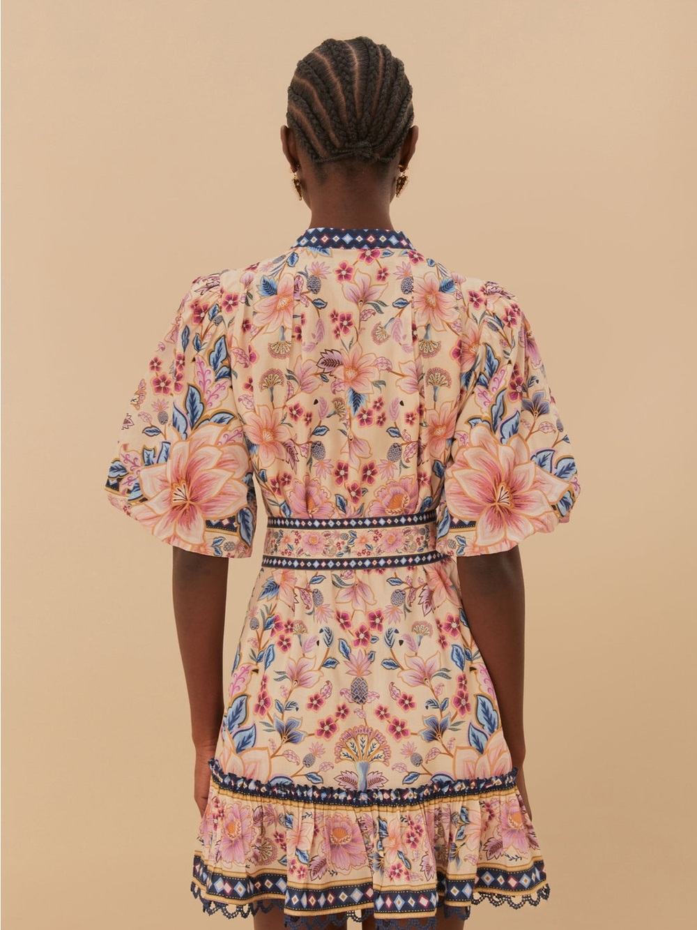 Farm Rio Superbloom Tapestry Mini Dress NWT - Picture 5 of 9